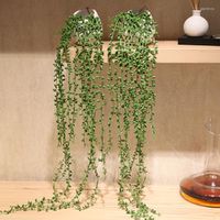 장식용 꽃 45-80cm 녹색 인공 잎 식물 포도 나무 웨딩 파티 홈 정원 울타리 장식 라탄 벽 매달려 크리퍼 아이비