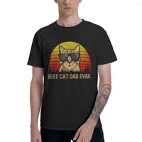 Erkekler tişörtleri vintage kedi baba hiç baba saf pamuk crewneck gömlek kısa kollu artı boyut klasik tişört giysileri yaz
