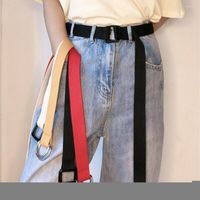 Cinture tela cinghia donne per anello doppio designer alla moda designer nera nylon studente colorato giovane