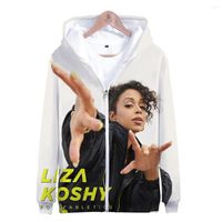 هوديز الرجال Wawni Liza Koshy Hooded Sweatshirt Gift Streetwear Zipper Hoodie Harajuku Loose 3D Disual Simple Hoody