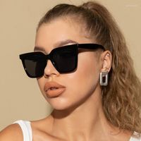 선글라스 2022 패션 여성 브랜드 디자이너 레트로 사각형 태양 안경 여성 INS 화려한 빈티지 스퀘어 안경
