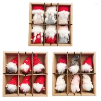 Christmas Decorations L9NB 6 Pack Gnome Plush Toys Hanging F...