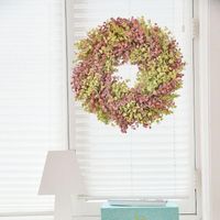 Декоративные цветы 18 -дюймовые круглые эвкалипт венок гирлянда домашняя дверь украшения украшения орнамент