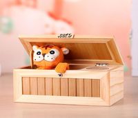 Nova caixa eletrônica inútil com som fofo Tiger Toy Gift Descoberta Desk Z01231453560
