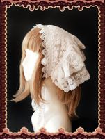 Eşarplar Vintage Lolita Baş Eşarp Üçgen Dantel İşlemeli Eşarp Kadın Headdress 221107