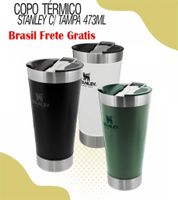 473ml Stanley Cerves Copo Thermal Cup com abridor de garrafas tampa de aço inoxidável Thermos para chá frio 2208094309253