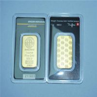 1 oz Swizerland Argorheraeus Gold Bar Bullion di alta qualit￠ con numero seriale separato Vendita di dono commerciali da collezione Chris235P9465283