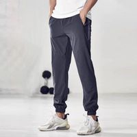 Pantalon pour hommes Sports Ice Silk Summer Steetwear High Waist cheville li￩e pantalon de surv￪tement pour les usages quotidiens