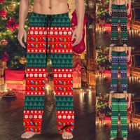 Мужские брюки Рождественская мужская повседневная пижама с шнуркой и карманами подарки с расслабленным подходящим грузом для мужчин