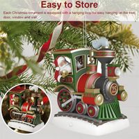 2022 ديكورات عيد الميلاد الجديدة 3D Mini Santa Old Train معلقة قلادة مرح زخرفة كبار السن خارج الشجرة الداخلية ديكور العطلة هدية الطفل