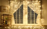 110v220v 4m x 4m 512 LED LED Outdoor Indoor Curtain Party Party Decoração de Natal String Elfestival 8789716