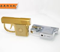 Nova chegada Mini Novelty Metal Aomai Ano mais leve ￠ prova de vento Cigarte Cigarte Gun Fightle com presente Box5693078