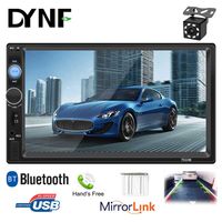 2Din MP5 Player Bluetooth Car DVD Mirrorlink de 7 pulgadas Pantalla táctil completa Autoradio Video Out Trok View Camera285J