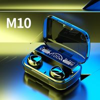 M10 TWS Wireless Bluetooth 5.1 Светодиодный дискретный дисплей Sport Gaming Sport Gaming Наушники с микрофоном для всех телефонных iPhone 14 для iPhone 14