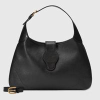 Afrodit omuz çantası lüks tasarımcı Cosmogonie koleksiyonu yumuşak deri parlak altın tonlu donanım manyetik kapanma ile çift g kadın siyah el çantası cüzdanlar 2023