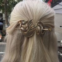 Clips de cheveux originaux Viking r￩tro volant dragon stick 2022 Punk Mother of Dragons US S￩rie t￩l￩vis￩e Ornements Accessoires en ￩pingle ￠ cheveux
