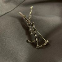 Fashion Designer Brooches Engagement Pins Copper Y Letter Br...