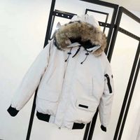 겨울 여성 캐나다 스타일 다운 재킷 90% 흰색 파카 진짜 모피 칼라 후드 외부 웨터 바람 방전 따뜻한 코트