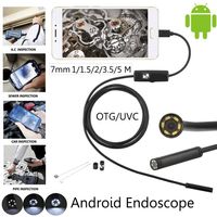 7mm Android Endoskop Su Geçirmez Yılan Borescope Kamera USB Android Endoskop Borescope 6LED193V