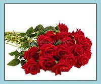 Coronas decorativas festivas jardines para el hogar GARRￍA RED VEET ROSE FLORES ARTIFICALES AMPLOS AMPLOS DE VALENTE FAV94395555