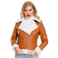 Women' s Leather & Faux Jacket Women Jackets European An...