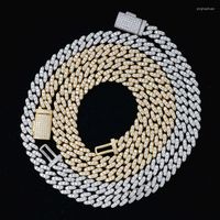 سلاسل S925 Silver Iced Moissanite Cuban Necklace 8mm صف واحد D Color VVS Hiphop Chain for Women Men INS GIME