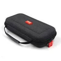 Black protective hard portable travel suitcase bag with acce...