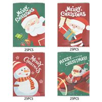 Geschenkverpackung 100pcs Hot Stamping Seal Santa Klauseltasche Weihnachtspacktaschen für Geschäfte Neujahr Schmuck Süßkekse Wrapper -Taschen T221108