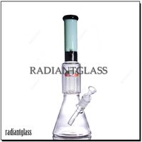 Hookahs Beaker Glass Bong Árbol de 12 brazos Perc Corn Bongs pipa de agua para fumar gruesa con recipiente de vidrio de 14 mm