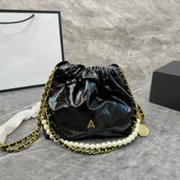 Designer donne trapunte borse per la spesa hobo trapunte francese marca di lusso c perle a catena borse borse da borsetto cera olio mini a tracolla a tracolla a tracolla