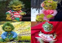Reborn Baby Grinch Toy Toy Cartoon Doll Doll Christmas Syualtion Doll Kids Halloween Presentes de pelúcia de pelúcia