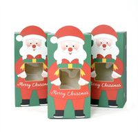 Geschenkverpackung 5pcs Weihnachtsgeschenkschachtel 20 cm Santa Claus gemustertes Neujahrsgeschenkhülle Weihnachtsdekorationen Weihnachtsgeschenk Verpackungskästen T221108