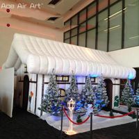 Party Decoration Factory Direkt schöne Weihnachtshaus aufblasbare Licht Weihnachtschnee mit gedrucktem Muster zum Verkauf