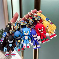 Lindo caricatura Toy Sonic Jewelry Key Chain Keys CAR CAR CUENTA Bolsa de tel￩fono m￳vil Accesorios colgantes