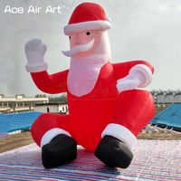 파티 장식 2022 LY 15 피트 키가 큰 멋진 그랜드 팽창 식 앉아있는 산타 클로스는 크리스마스 휴가 쇼핑