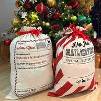Geschenkverpackung Populär Weihnachtsgeschenkbeutel mit Kordelstring Santa Sacks Süßigkeiten Keksaufbewahrung Großtasche Weihnachtsbaum Ornament Festival Dekoration T221108