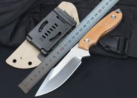 1PCS M6687 Couteau droit D2 Blade de point de chute en satin Tang Tang G10 Handle de camping ext￩rieur chasse aux couteaux ￠ lame fixe avec kydex