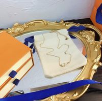 Designer -Anhänger Kette Crystal Statement Hochzeit Schmuck Branded 18K Gold plattiert Edelstahl Halskette Mode Frauen Halsketten Halsbrief Lobster Verschluss