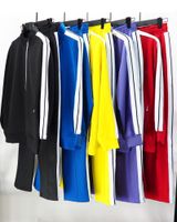 2023 Novos trajes masculinos Palms com zíper da zíper rua Suits soltos designers femininos capuzes jaquetas calças moda moda esportiva jogging suor de camisetas