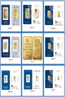 Autres arts et artisanat 24k plaqu￩ Gold 25G5G10G1oz Suisse Gold Bar Bullion Paquet scell￩ avec num￩ro de s￩rie ind￩pendant C3895290