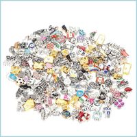 30/50/100pcs Random Mix Cute Floating Charms For Jewelry Making Supplies,  DIY Lockets Components Flowers Heart Charm Accessories