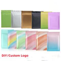 Atacado Multi Colors Realable zip mylar saco de alimentos armazenamento de alum￭nio bolsas de papel alum￭nio de embalagem de pl￡stico bolsas ￠ prova de cheiro de 100pcs