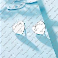 S925 Sterling Silber Womens Stud Ohrringe Ohrringe Liebe Herz Luxusdesigner Ohrringohrringe Schmuck Geschenk