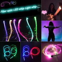 Fiesta de fibra óptica LED luminoso látigo colorido club nocturno de baile atmósfera accesorios de litio batería colorida dance-whip
