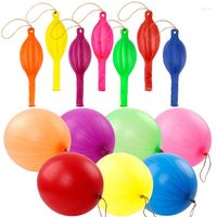 Украшение вечеринки 10 шт. 18 -дюймовые воздушные шарики с ударами в удар воздушных шаров с тяжелыми услугами с резиновой ручкой на день рождения детей