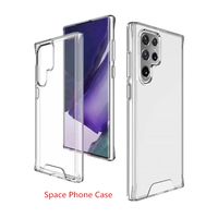 Премиальная прозрачная прочная прозрачная амортизационная чехла космического телефона крышка для Samsung S22 S21 S20 Note20 Ultra iPhone 14 13 12 11 Pro Max XS XS X 6 7 8 Plus