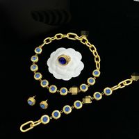 Mode Luxus gestaltet Messing Emaille Halsketten gegen Anh￤nger Banshee Medusa Kopf 18K Gold plattiert Armb￤nder Ohrringe Ringe Frauen Schmuck Geburtstagsgeschenke MS1 --04