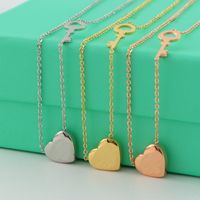 Joyería de diseñador Cabello de colgante de corazón tridimensional Collar de oro Collares Anillos para mujeres Baceras de lujo Pendientes de lujo Amantes de los amantes del titanio