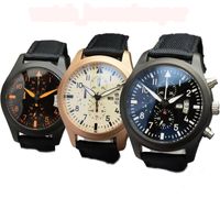U1's Men's Watch Big Dial 45mm in acciaio inossidabile in acciaio impermeabile Serie pilota multi-colore Multi Calendar
