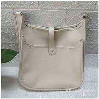 새로운 2022 디자이너 가방 Evelyn Herme Togo Leather Evelyn Mini Bucket Bag Perforated Bag Single S
